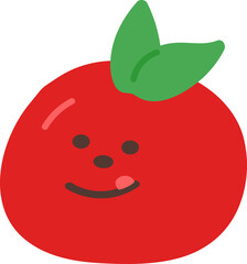 Obraz premium red apple cartoon