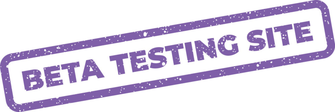 Distressed rectangular seal stating Beta Testing Site, ideal for indicating a development or pre release website environment
