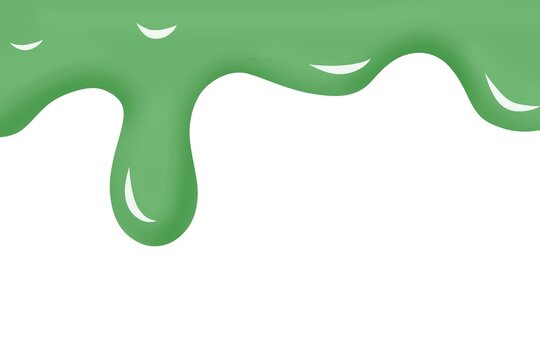 Sage Green Drip Top Border Background. Green Liquid Drip Header Background. Sage Melt Dripping Minimal Background