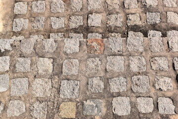 old stone floor in the garden, exterior desing background