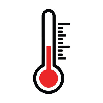 Thermometer Icon Measuring Temperature Health and Weather