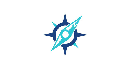 Obraz premium Compass Navigation Icon, Directional Tool, Travel and Adventure Symbol