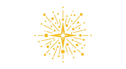 Obraz premium Golden Starburst Sparkle Light Burst Abstract Background