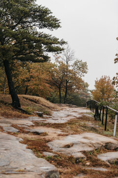 Foggy morning views from the top of Rising Park in Lancaster Ohio.