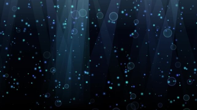Cinematic Ethereal Blue Ocean Light Rays & Drifting Bioluminescent Particles 1080p Seamless Loop
