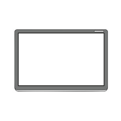 Blank Digital Tablet on White Background