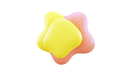 Abstract Blob Shapes in Yellow and Orange