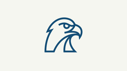 Fototapeta premium Minimalist Eagle Head Logo Icon - Modern Business Emblem for Corporate Identity