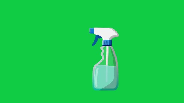2D Animated Cleaning Spray Bottle for Household Hygiene