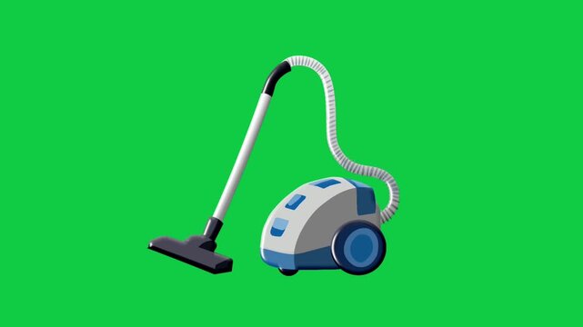 2D Animated Vacuum Cleaner for Home Cleaning Projects