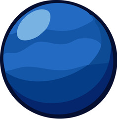 Blue Sphere Icon Illustration 1.