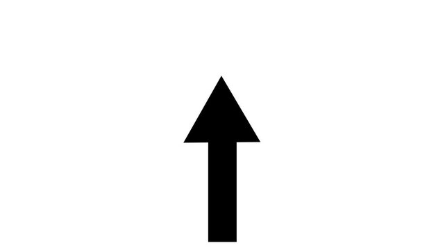 Animated looping swipe Right arrow pointing. Colorful arrow icon concept.