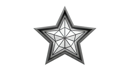 Obraz premium Geometric Star Design with Dark Frame and White Interior