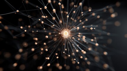 Fototapeta premium central core connected to multiple nodes, brand influence network concept