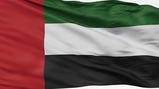 The UAE Flag waving in the breeze