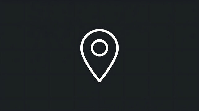 Minimalist icon of a location pinpoint on a map