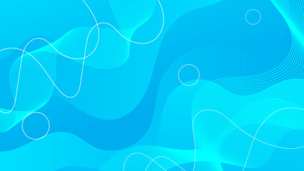 Abstract blue shapes with white lines and circles, perfect for adding a modern touch to designs related to technology or innovation.