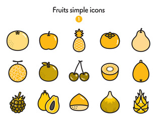シンプルアイコン集 フルーツ1 © Armadilloz