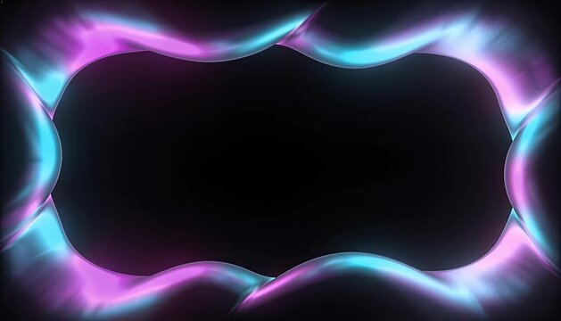 Seamless loop background technology neon frame abstract wave fluid light border futuristic digital neon seamless loop background technology glow frame glowy wave abstract light border futuristic