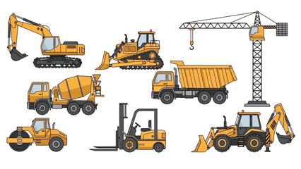 Heavy Machinery Equipment for Construction Sites. © Kiat  yat