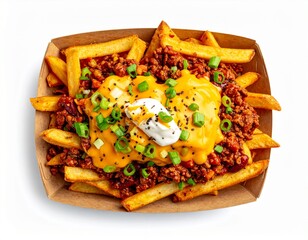Close-Up of Chili Cheese Fries