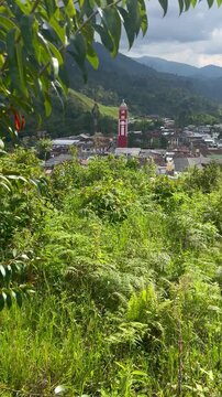 Church in the municipality of Pijao, Quindio, Colombia