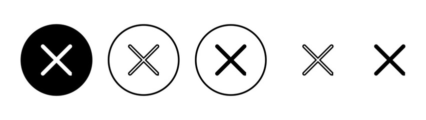 Obraz premium Close icon vector. Delete sign and symbol. cross sign