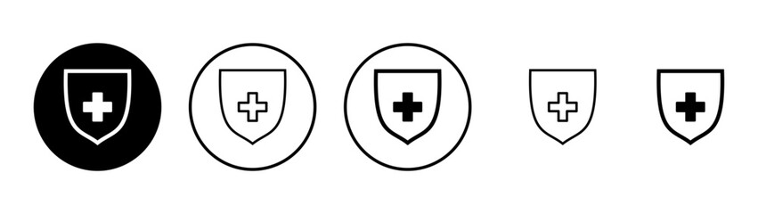 Fototapeta premium Health insurance icon vector. Insurance health document sign and symbol