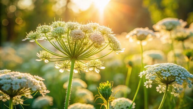 A realistic photo of Wild carrot or Daucus carota