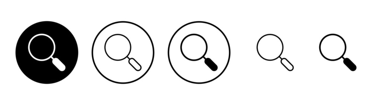 Search icon vector. search magnifying glass sign and symbol