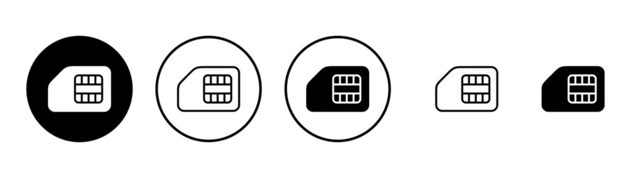 Sim card icon vector. dual sim card sign and symbol