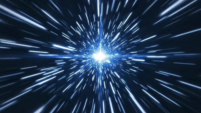 hyperspace tunnel, light speed, warp drive, space travel, abstract background