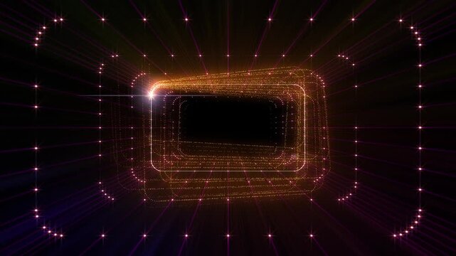 Tunnel Box rectangle dot line space background