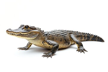 Naklejka premium Crocodile background alligator reptile.