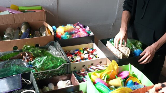 Sorting and recycling household waste