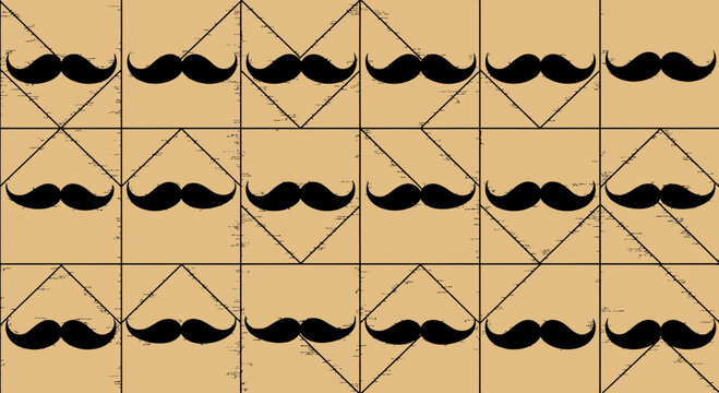 mustache pattern background, seamless design