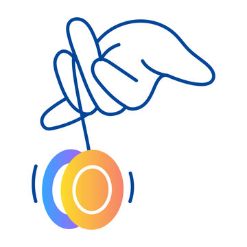 Drawing style icon showing yoyo toy