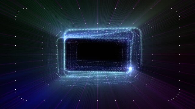 Tunnel Box rectangle dot line space background
