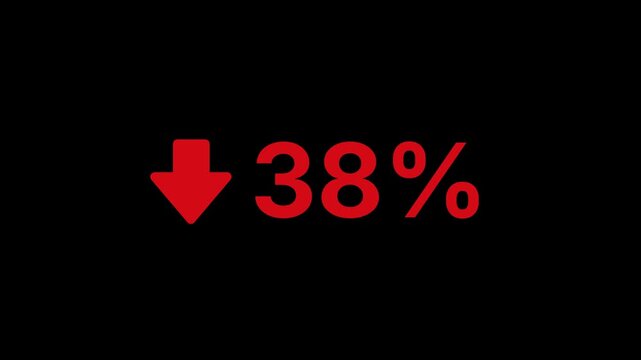 38 Percent Decline Animation