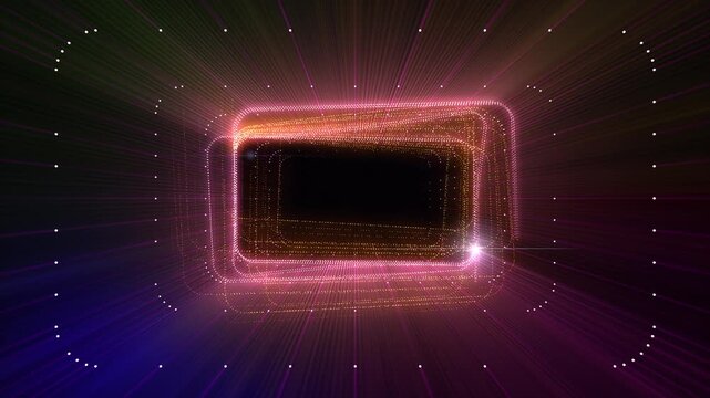 Tunnel Box rectangle dot line space background