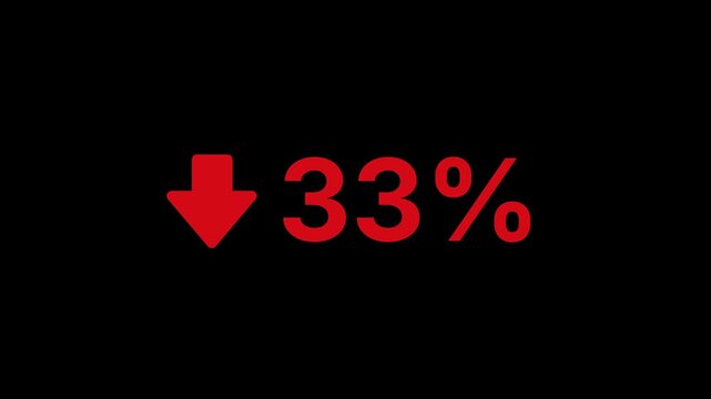 33 Percent Decline Animation