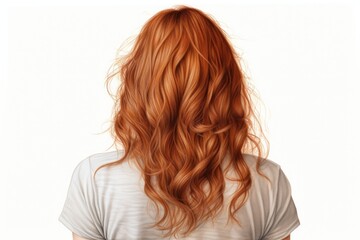 Naklejka premium Adult woman hair red.