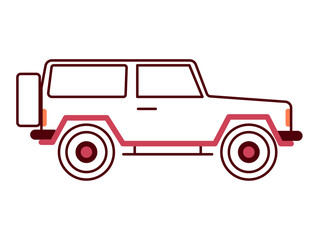 Adventure car icon. Modern transportation icon design. Simple filled and outline style. Vector icon.