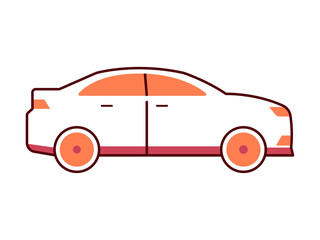Car icon. Modern transportation icon design. Simple filled and outline style. Vector icon.