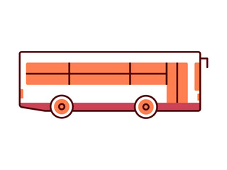 Bus icon. Modern transportation icon design. Simple filled and outline style. Vector icon.