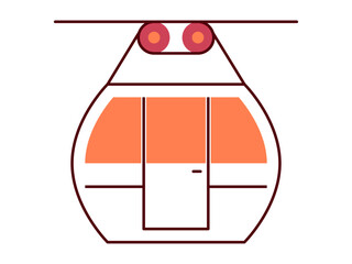 Cable car icon. Modern transportation icon design. Simple filled and outline style. Vector icon.