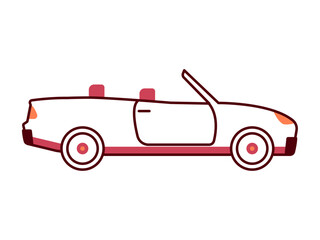 Cabriolet icon. Modern transportation icon design. Simple filled and outline style. Vector icon.