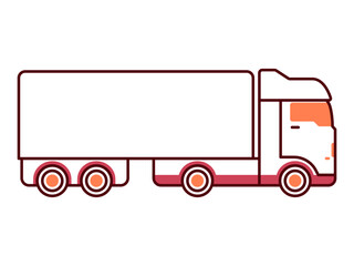 Container truck icon. Modern transportation icon design. Simple filled and outline style. Vector icon.