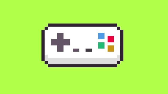 pixel art game console looped animation