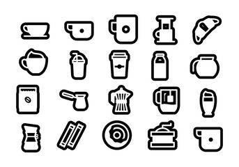 Hand Drawn Doodle Cafe Stuff 